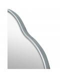Овальное волнистое зеркало в серебряной раме Fancy Oval Silver (Фэнси) Smal 60*80 см в интернет-магазине зеркальной мастерской ЗЕРКАЛА-М фото 1 